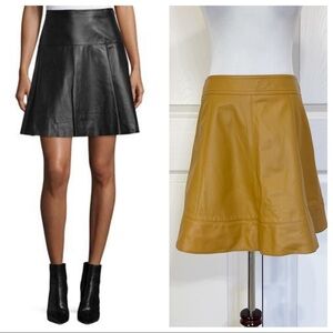 Leather! MICHAEL KORS Flared Leather Mini Skirt